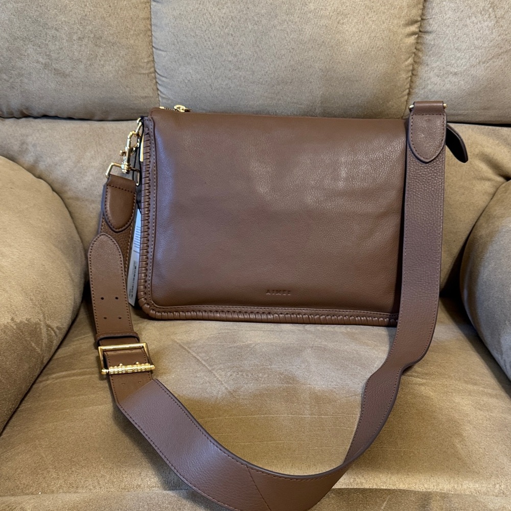 Aimee Kestenberg Brown Leather Crossbody Bag